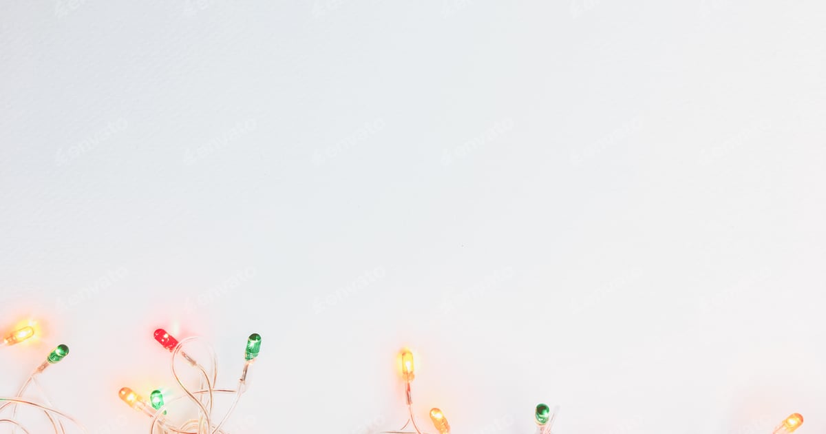 Holiday Lights on White Background for Festive Season Free Download – Envato Elements