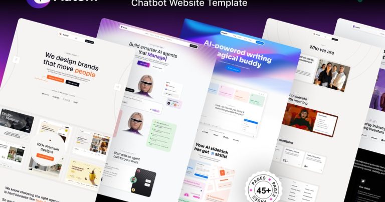 AutoM – Figma AI Agent AI Writer & Chatbot Website Free Download – Envato Elements