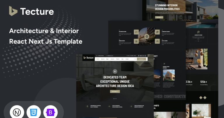 Tecture – Architecture  React Next Js Template Free Download – Envato Elements